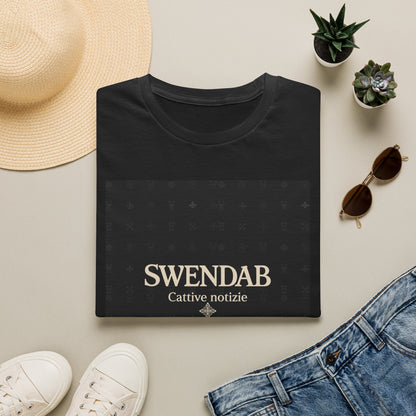 SWENDAB "Cattive Notizie" Graphic Tee — Black