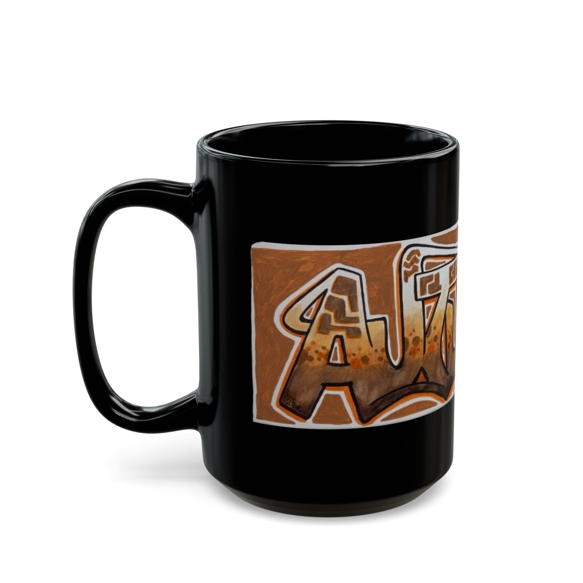 Graffiti Peace Mug — Retro Flower Street Art Coffee Cup (11oz/15oz) AUTUMN - SWENDAB