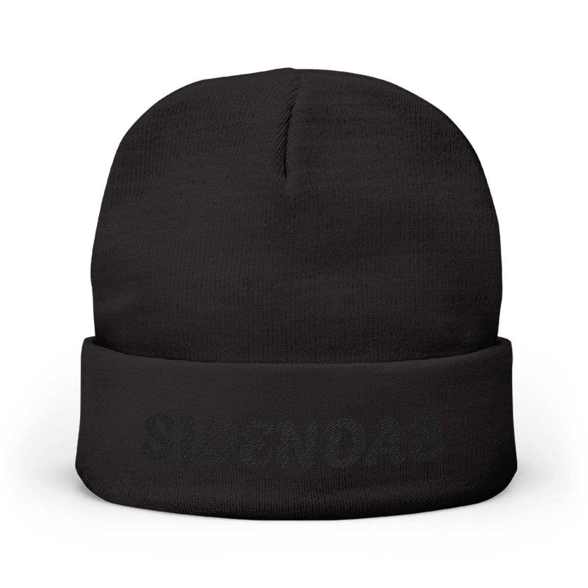 Embroidered BLACK on BLACK Beanie