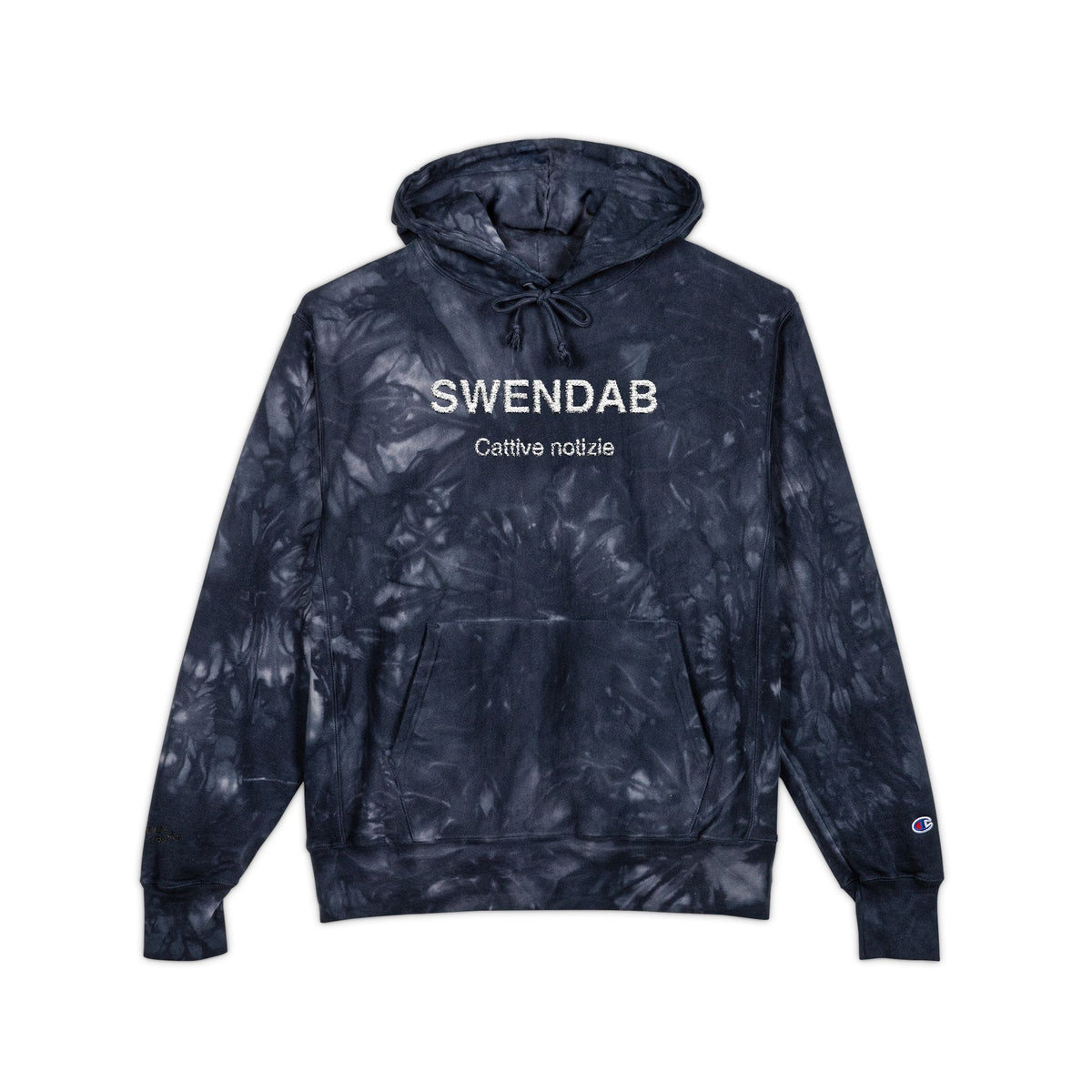 Embroidered Tie-Dye Hoodie — 