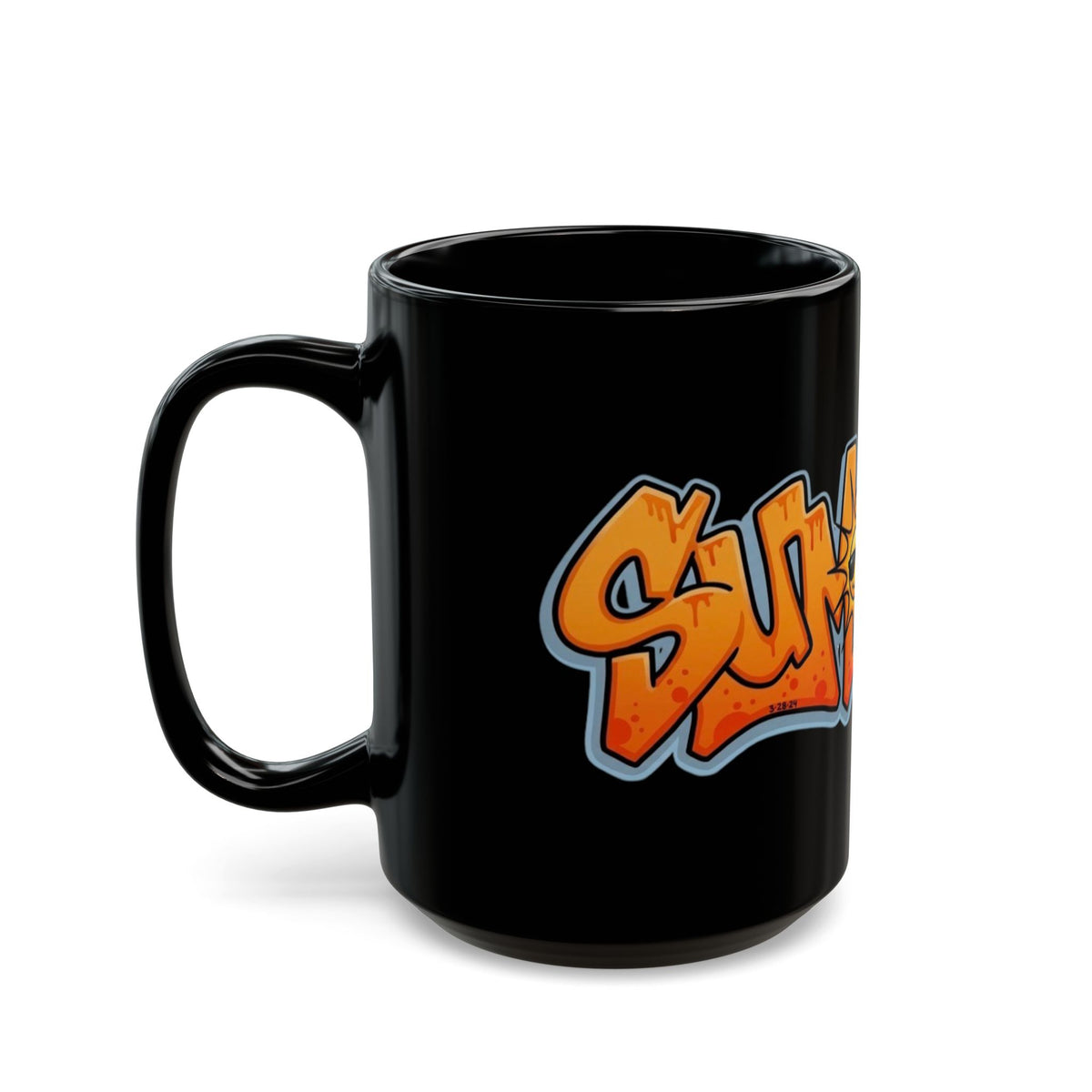 Graffiti Peace Mug — Retro Flower Street Art Coffee Cup (11oz/15oz) SUMMER - SWENDAB