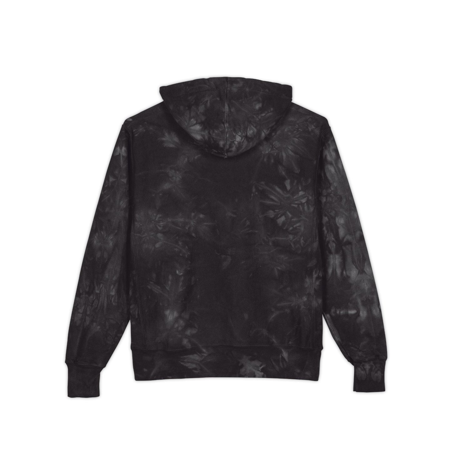 Embroidered Tie-Dye Hoodie — "SWENDAB CATTIVE NOTIZIE" Champion Reverse Weave - SWENDAB