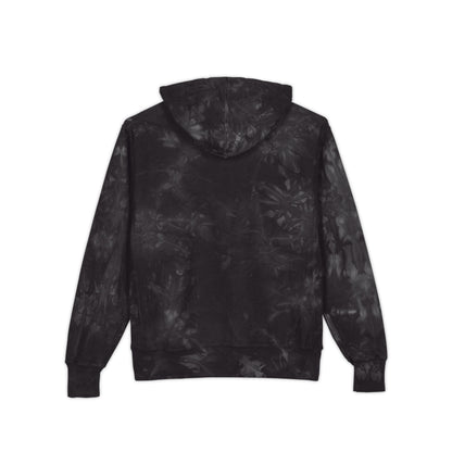 Embroidered Tie-Dye Hoodie — "SWENDAB CATTIVE NOTIZIE" Champion Reverse Weave - SWENDAB