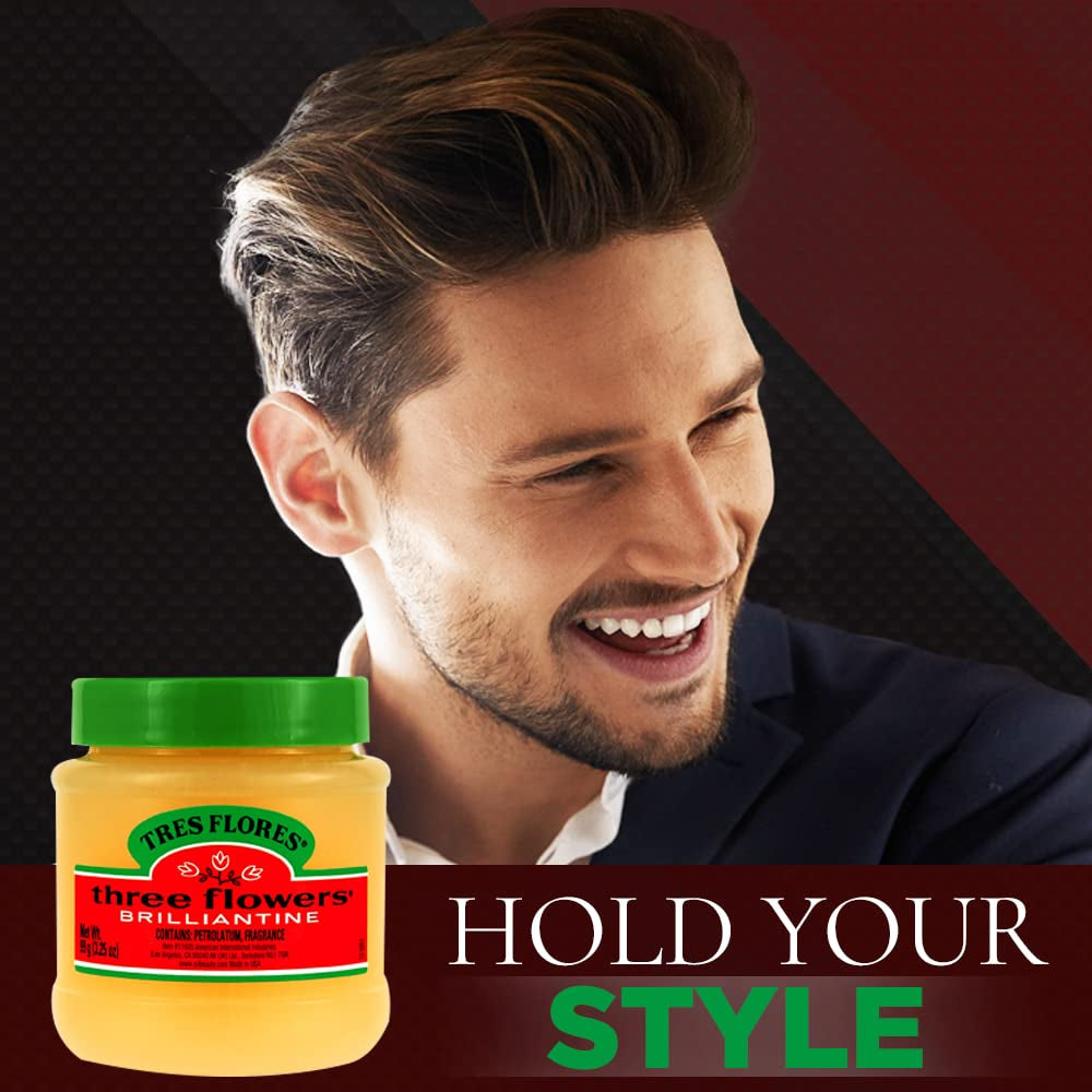 Brilliantine Solid Pomade – Classic Hair Pomade for Men, High Shine Hair Dressing for Smooth Sleek Styles, 3.25 Oz
