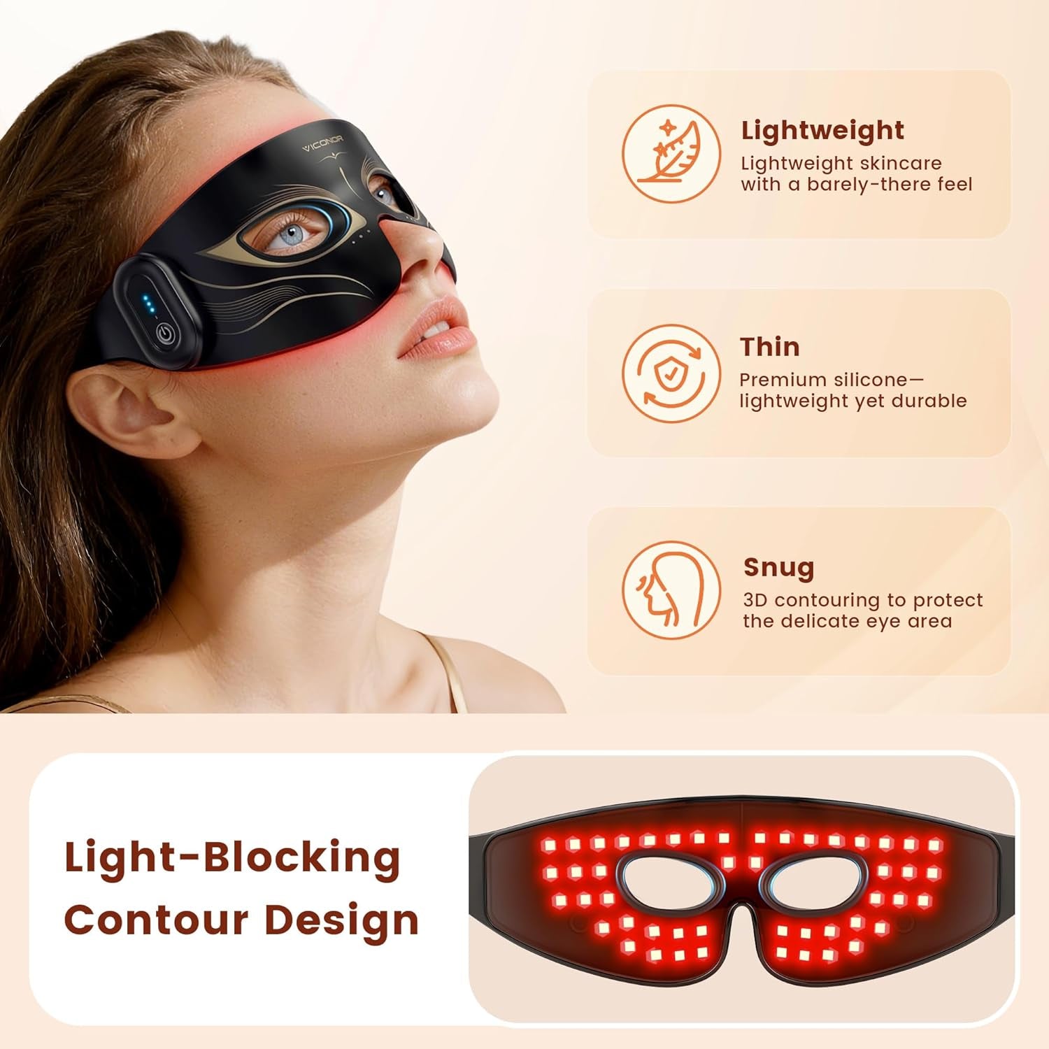 Red Light Therapy for Eyes, Comfort under Eye Red Light Therapy