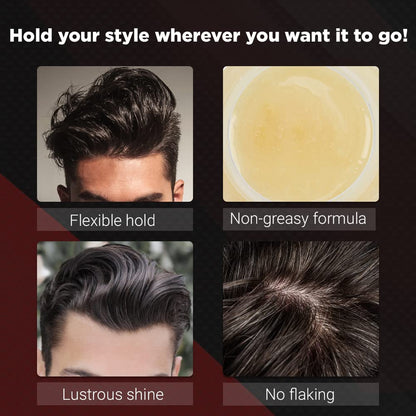 Brilliantine Solid Pomade – Classic Hair Pomade for Men, High Shine Hair Dressing for Smooth Sleek Styles, 3.25 Oz